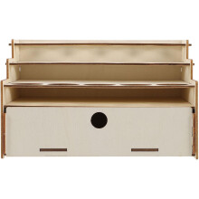 Farbflaschen-Organizer-Regal mit 15 Fächern und Schublade, Acrylfarbenständer zur Aufbewahrung