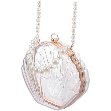 Perlenbesetzte Schultertasche aus Acryl – modisch und leicht, ideal als Umhängetasche für Damen, perfekt für den täglichen Gebrauch.