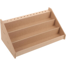 Farbständer aus Holz, Pigmentständer, Halter, 3-stöckig, Bastelfarben-Organizer, Pinsel