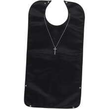 Lätzchen für Erwachsene, strapazierfähig, wasserdicht, aus Polyester, schwarz