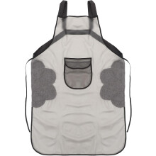 Küchenschürze mit praktischem Design für Damen, mit Tasche, verstellbar, auch in großen Größen, aus robustem TPU-Material