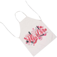 Modische Schürze aus Baumwolle und Leinen, rosa, ölbeständig, wiederverwendbar