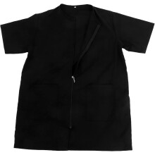 Hundefriseurschürze, schwarz, wasserdicht, Polyester, Kurzarm