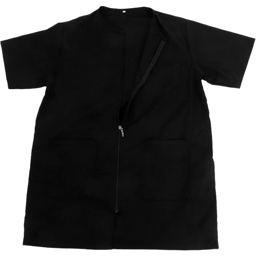 Hundefriseurschürze, schwarz, wasserdicht, Polyester, Kurzarm