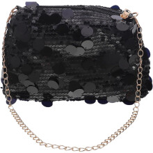 Paillettenbesetzte Kettentasche für Damen, funkelnde Party-Abendtasche, Umhängetasche mit Kettenriemen für den Abend
