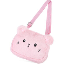 Mädchen Umhängetasche, Plüsch-Schultertasche, rosa, flauschige Handytasche