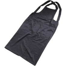 Schwarze Friseurschürze für Friseursalons mit Taschen für den Friseurkittel