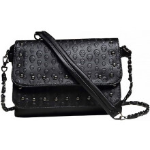 Modische Umhängetasche mit Totenkopfmuster für Damen, leichte Schultertasche