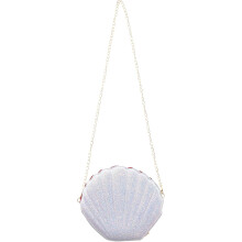 Muschel-Umhängetasche, weiß, Damen-Schultertasche, einzigartige Kettenhandtasche, modische Tasche, leichtes Reiseaccessoire