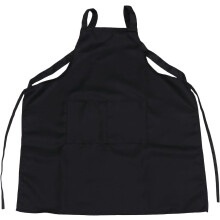 Wasserdichte Arbeitsschürze, ölabweisend, mit doppeltem Schultergurt, bequeme Passform, Polyester, Schwarz