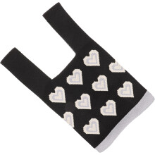 Niedliche Strickhandtasche, gehäkelte Damen-Tragetasche, Strandtasche