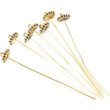 Dekorative Kupferperlen-Stifte, Blumenaufsätze, Kopfstifte für Schmuckherstellung, DIY-Bastelbedarf, goldfarben, geeignet