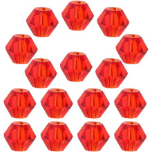 Crystal Red Beads for Bracelet DIY Craft Plastic Faceted Beads for Necklace Making Jewelry Supplies