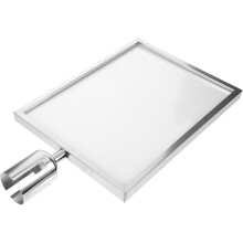 Stanchion Sign Holder for Airport Retractable Belt, A3 Silver Vertical Safety Barrier Sign Holder