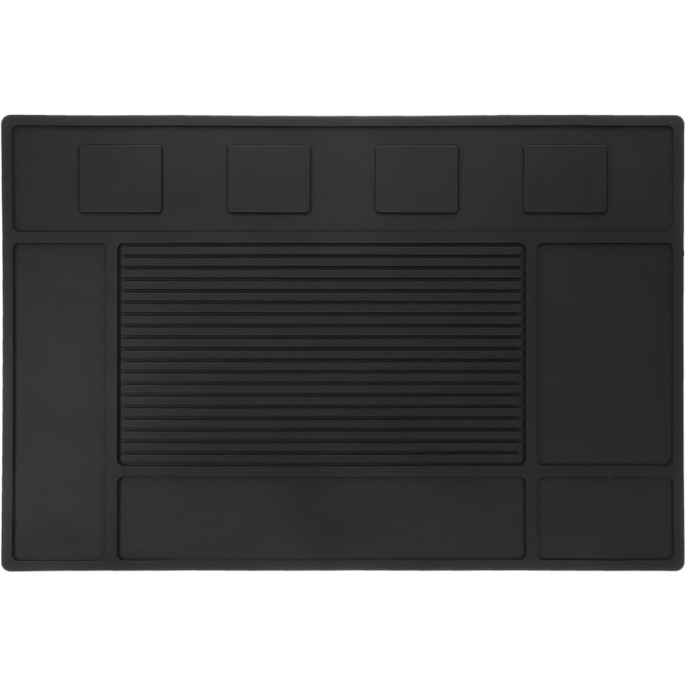 Hkhbjs Black Mat Mounting Organizer Silicone Hair Magnetic For Styling Barber Area And Non-Slip Pad