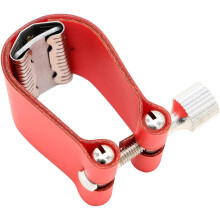 Altsaxofoonclip, leren saxofoonclip, vernikkeld messing, vervangend accessoire voor ligature