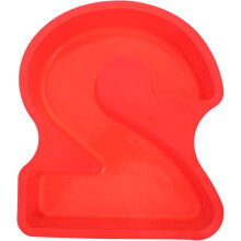 Czerwone silikonowe foremki do ciasta 3D z cyframi do pieczenia, 5 szt., profesjonalny wygląd
