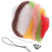 DIY-Wollfilzset zum Nadelfilzen einer Cartoon-Entenpuppe, handgefertigtes Wollfilzmaterial-Set