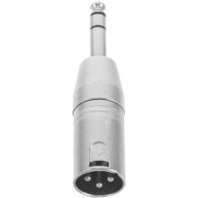 Adattatore audio in metallo da 1/4 TRS a XLR con connettore XLR a 3 pin femmina