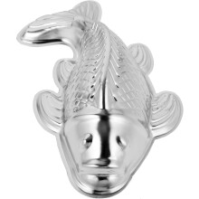 Fiskformad kakform aluminiumlegering silver lätt att ta ur formen lätt att bära för gör-det-själv-kök bakning