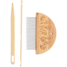 Webkamm aus Holz, breiter Zahnkamm für Teppiche, Anfänger-Webstuhl für Punch Needle