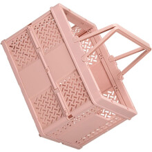 Tragetasche/Aufbewahrungsbox aus Kunststoff, rosa, faltbarer Beerenpflückkorb, schicke Box