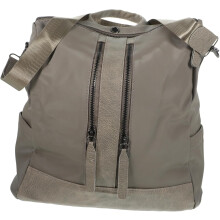 Damen-Nylon-Rucksack, grau, multifunktional, lässig, diebstahlsicher, leicht, Schultasche