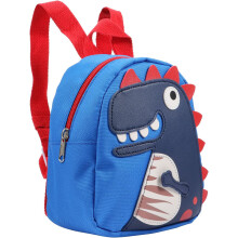 Dinosaurier-Nylon-Rucksack mit rutschfestem Brustgurt, lässiger Schulrucksack für Jungen und Mädchen, blauer Reiserucksack für Jungen und Mädchen