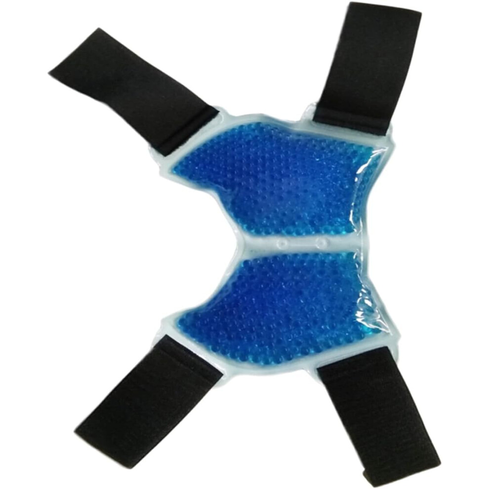 Hkhbjs Blue Reusable Hot And Cold Compress Pack For Ankle Ice Gel Wrap Adjustable Brace