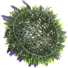 Decorazione ornamentale a sfera di erba artificiale realistica, 25 cm, in PVC resistente allo sbiadimento, di colore verde.