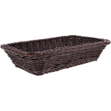 Mand of geweven mand met grote capaciteit voor brood, zwart, elegant design