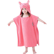 Kapuzenbadetuch mit Cartoon-Motiv für Jungen und Mädchen, dickes Fleece-Material, hohe Wasseraufnahme