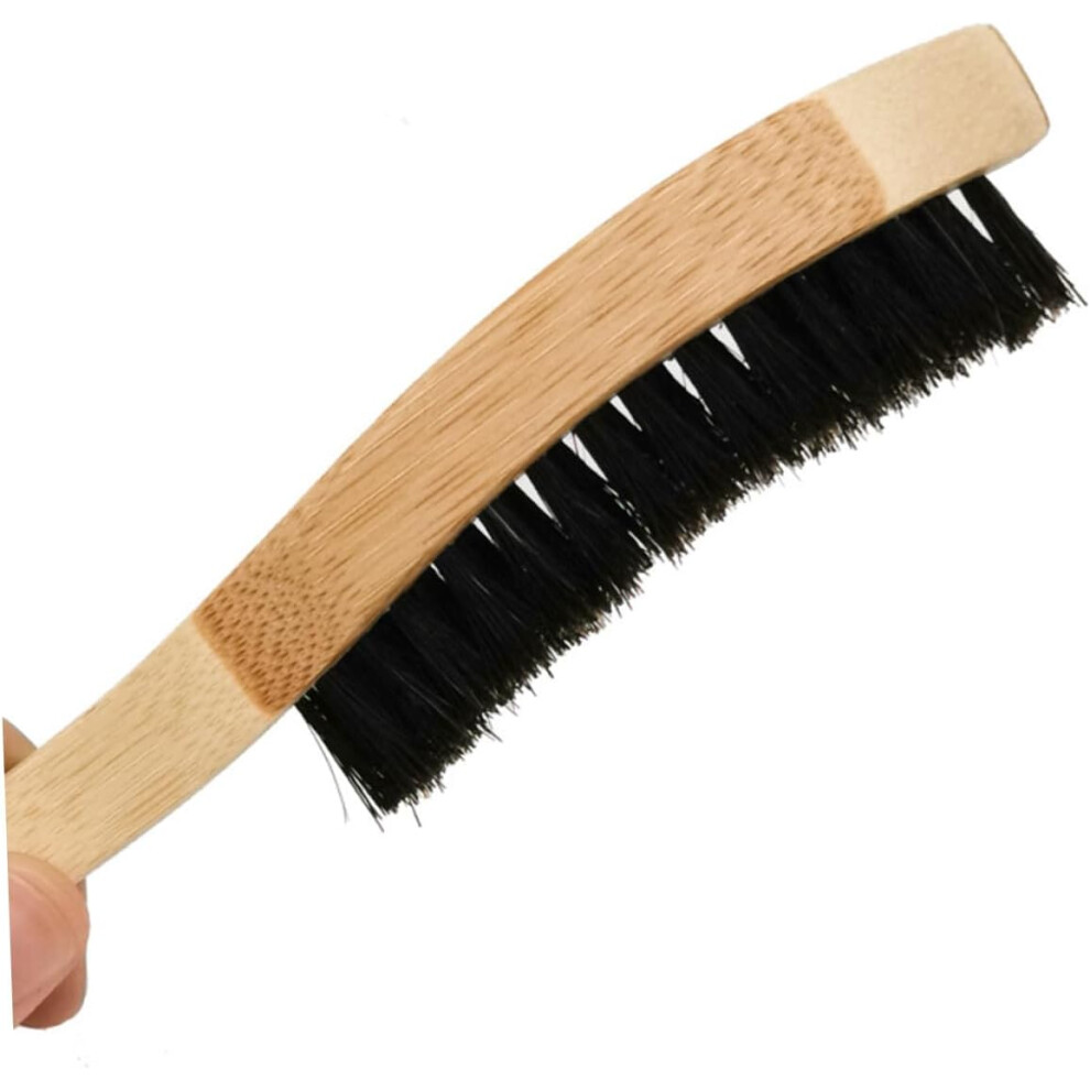 Hkhbjs Wooden Handle Beard Brush And Mustache Comb, Portable Long Handle Practical Beard Cleaning Brush