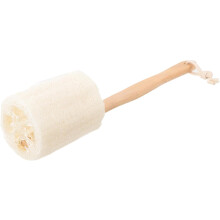 Natürliche Luffa-Badebürste am Stiel für den Heimgebrauch, Peeling-Hautbürste mit langem Griff