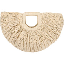 Moon Bag Strandtasche für Damen, gewebte Handtasche im Vintage-Stil, ideal für sommerliche Strandausflüge.