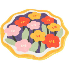 Polyester-Badematte mit Blumenmuster für Bad und Toilette, wasserabsorbierend