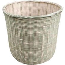 Cesta de almacenamiento tejida de bambú, cubo versátil, diseño rústico chic con drenaje, aspecto natural, para el hogar y la oficina.