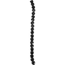 Heart Shape Black Agate Beads String 20 Pieces Natural Stone Loose Beads
