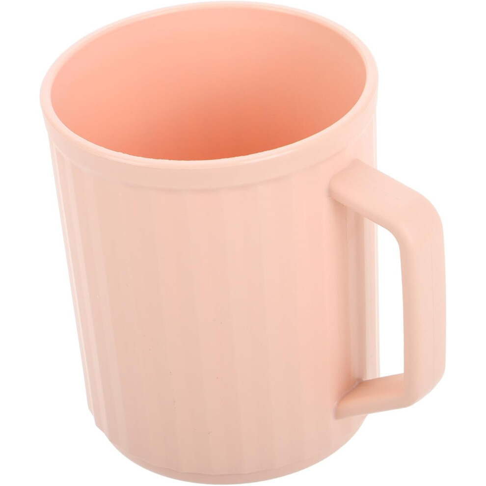 Hkhbjs Plastic Tumbler Toothbrush Cup For Bathroom, Large Capacity Sturdy Pink Brushing Mug
