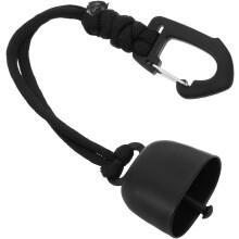 Laute Bärenglocke mit schwarzem Karabiner und Tragegurt, Vintage-Sicherheitsglocke für Outdoor-Bergsteiger und Wanderungen