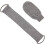 Set aus Peelinghandschuh und Badetuch aus grauen Bambusfasern 1