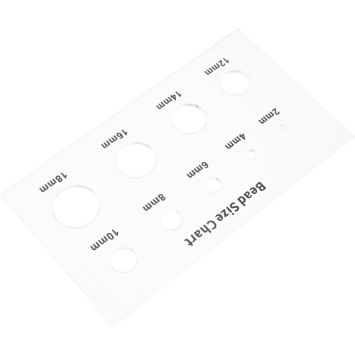 Bead Measuring Tool Acrylic Jewelry Crafts Sizing Reference Guide for Beads and Pearls