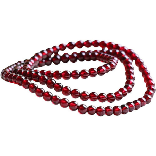Χάντρες Garnet 4mm ημιτελής, χειροποίητες χάντρες DIY, για κατασκευή κοσμημάτων και