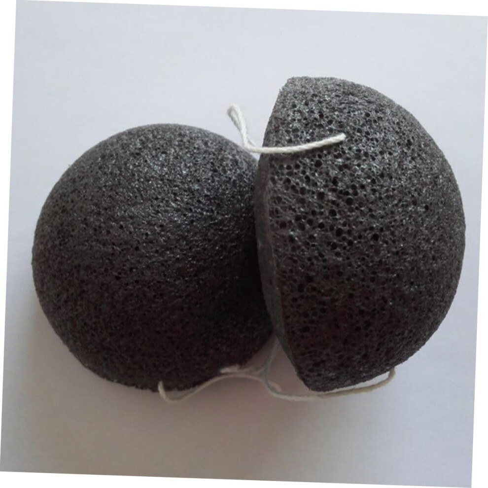 Hkhbjs 3Pcs Bamboo Charcoal Konjac Sponges For Facial Clean Porous Wash Sponges For Face Cleaning For Men And Women