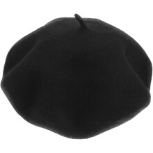 Damen-Baskenmütze im französischen Stil, Vintage-Retro-Baskenmütze für Outdoor- und Freizeitaktivitäten, Schwarz