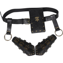 Steampunk renesančná opasková taška s vreckom na pás Vintage stredoveká ľadvinka