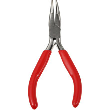5-Zoll-Mini-Flachzange mit gebogener Kette, Schmuckherstellungszubehör, Drahtwickelzange für Bastelarbeiten und Reparaturen