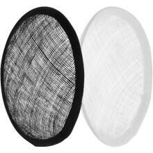 Bază pentru pălărie Sinamay cu formă de lacrimă, 2 buc., bază pentru coafură, alb-negru, accesorii DIY pentru pălării