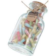 Capsuledecoratie Flesje Bericht in een glazen flesje met kurkdeksel Creatief Uniek Romantisch