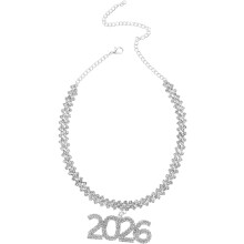 Digitale Schlüsselbein-Halskette mit Strass-Choker und Ketten für Damen – Funkelnder Hochzeitsschmuck